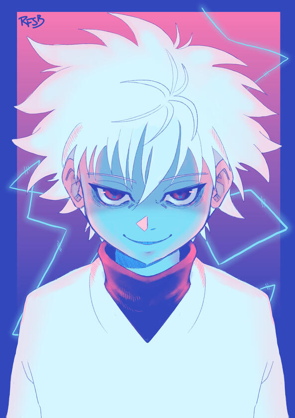Killua fanart for One Palette, Twelve Artists collab on instagram
